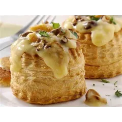 Vol au vent festif légèrement truffé & croquettes fraiche