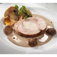 Plat tranchette de dinde farcie en sauce fruitée & croquette fraiche 1pers