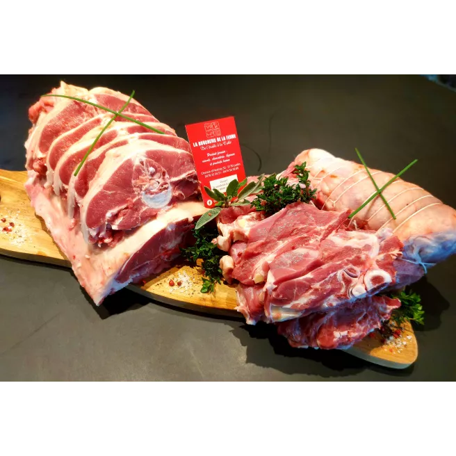 1/4 agneau par 500gr 89€