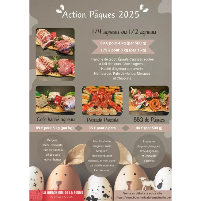 Colis Haché agneau 5kg 89€